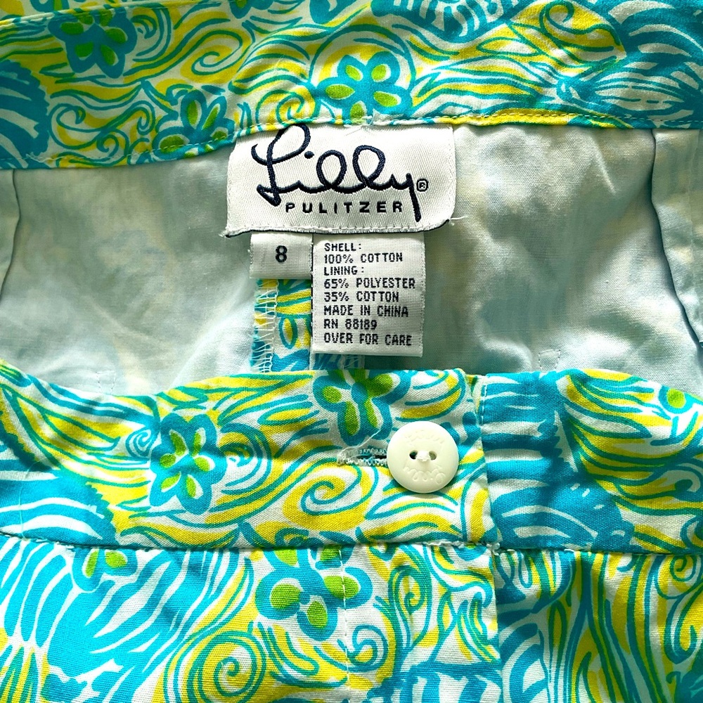 Vintage Lilly Pulitzer Zebra Print Cropped Pants